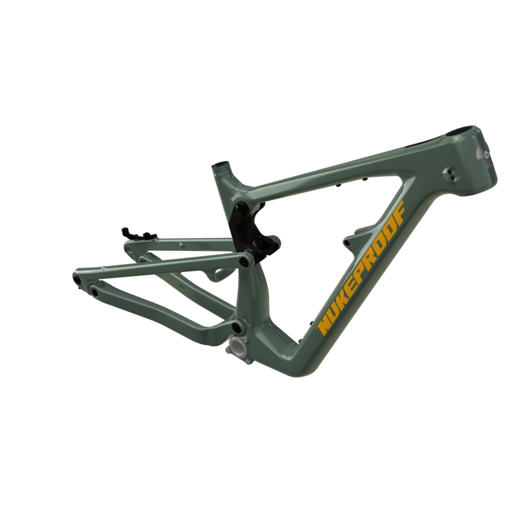 Nukeproof Mega Carbon Mountain Bike Frame Sage Green Yellow Black