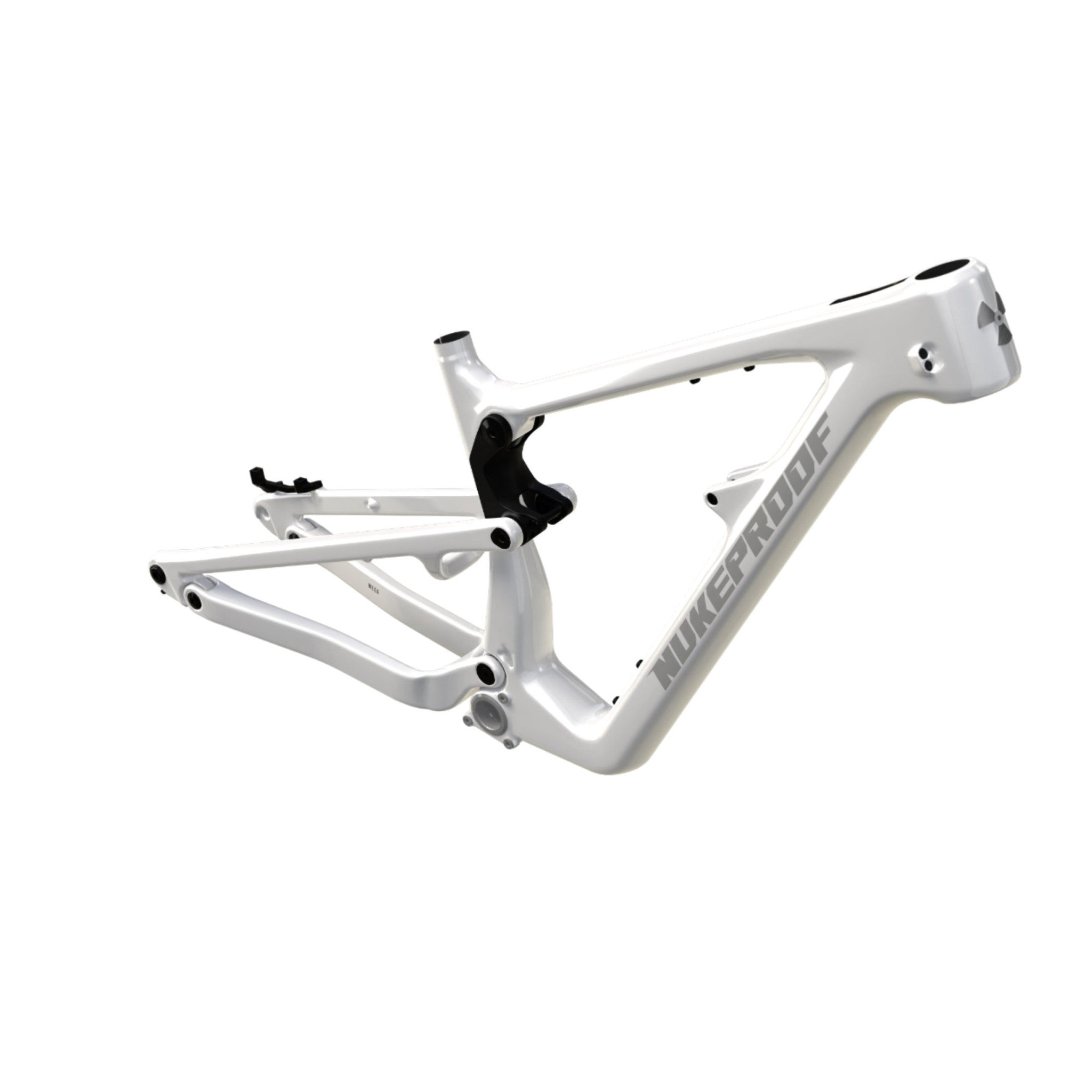 Nukeproof Mega Carbon Mountain Bike Frame White Chrome Black