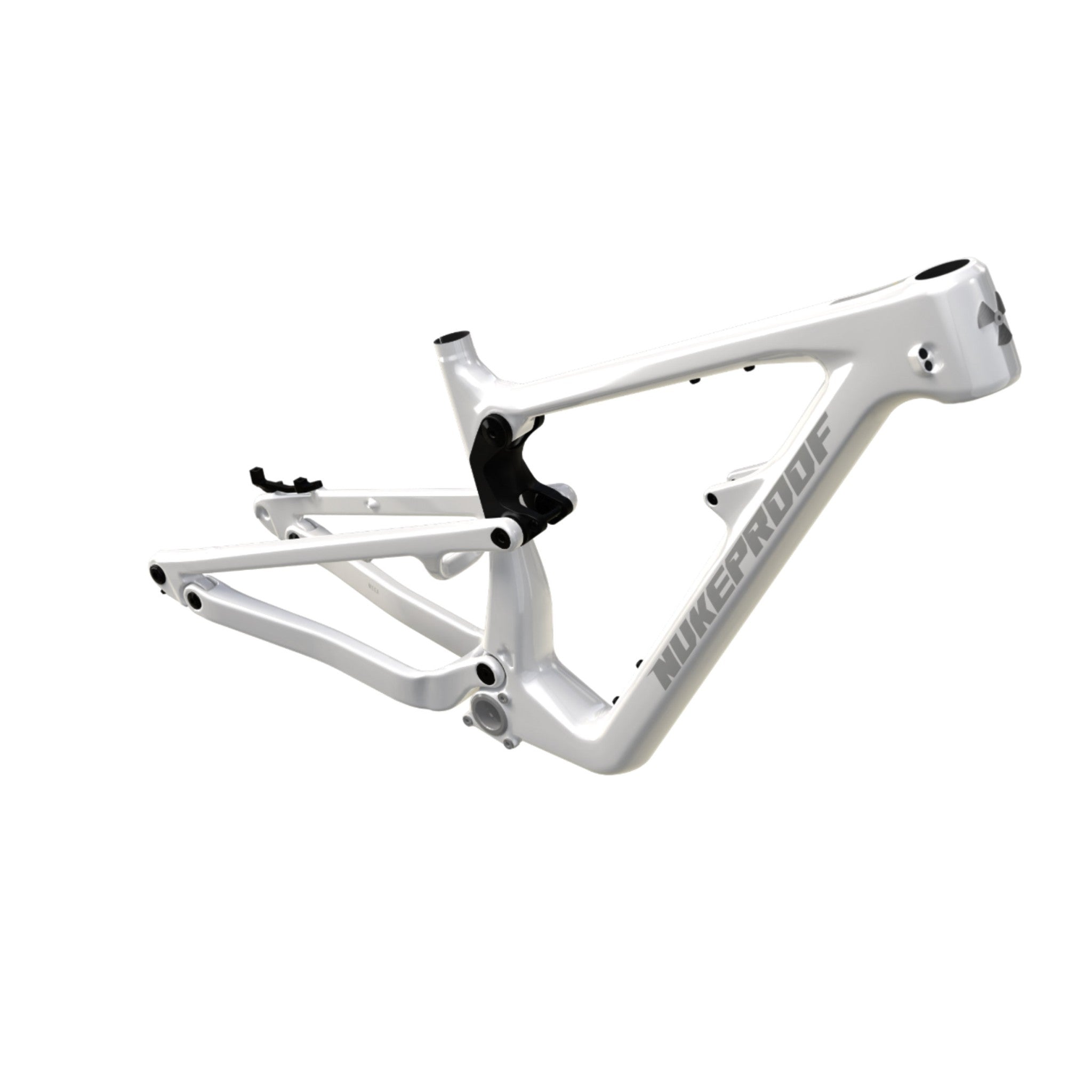 Nukeproof Mega Carbon Mountain Bike Frame White Chrome Chrome