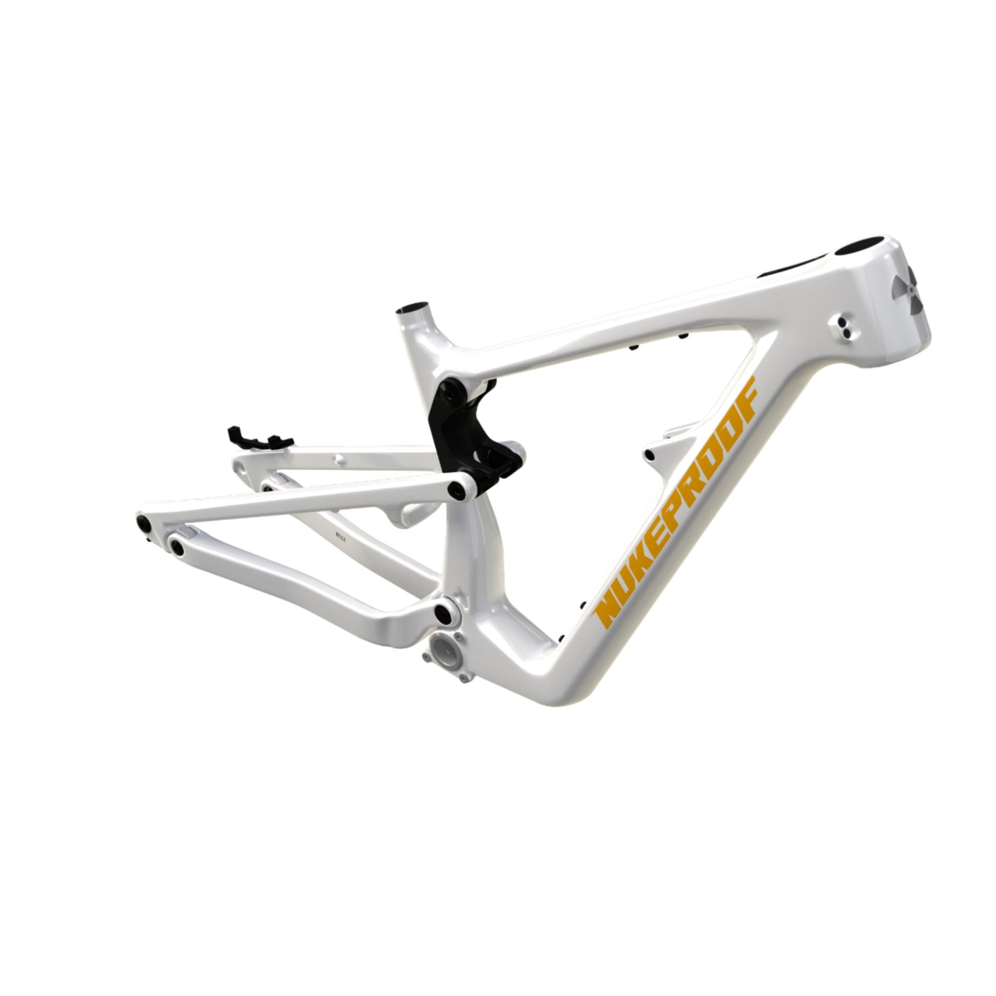 Nukeproof Mega Carbon Mountain Bike Frame White Yellow Black