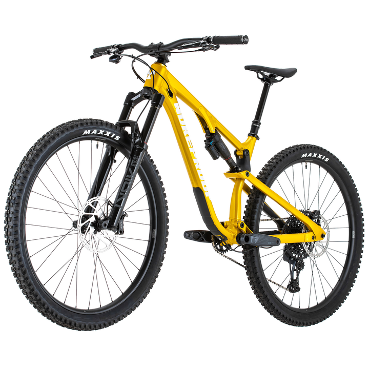 Nukeproof Reactor Pro 290 Bike Turmeric Yellow Mountain Bike Front Non Drive Side