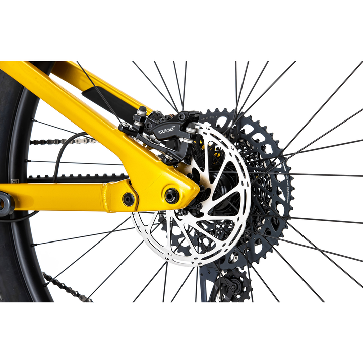 Nukeproof Reactor Pro 290 Bike Turmeric Yellow Mountain Bike Rear Brake