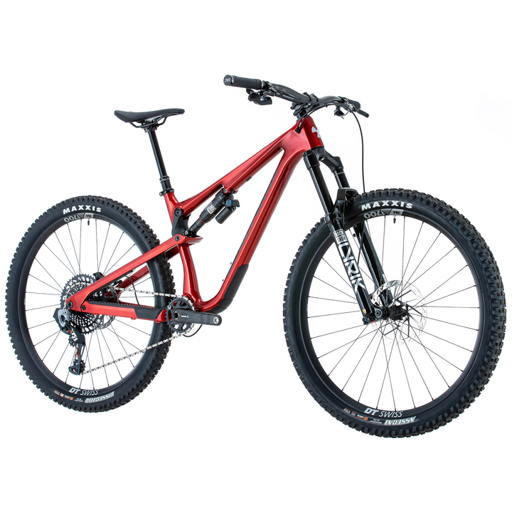 Nukeproof Reactor 290 RS Mountainbike Racing Red Front Drive Side