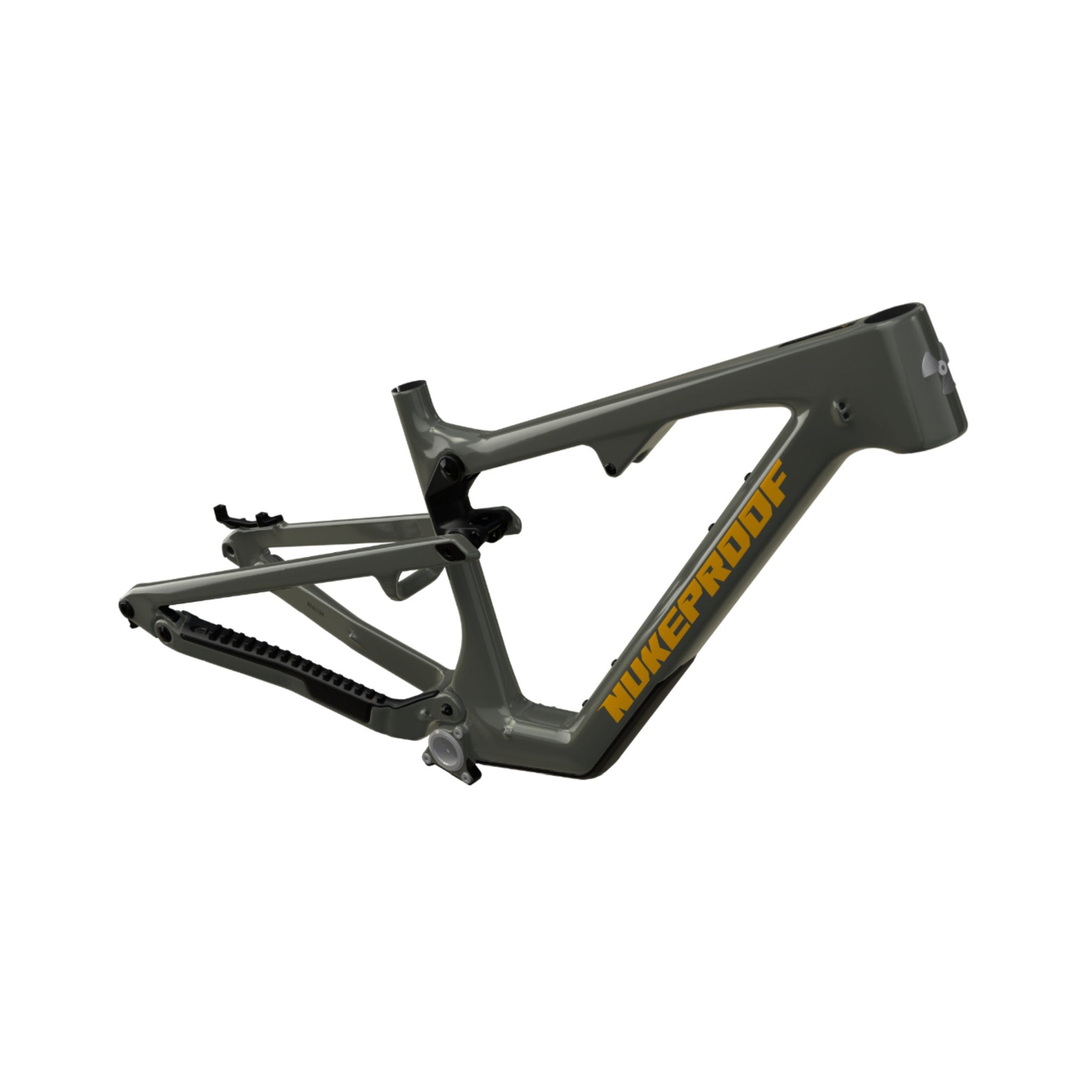Nukeproof Reactor Carbon Mountain Bike Frame Yellow White Chrome
