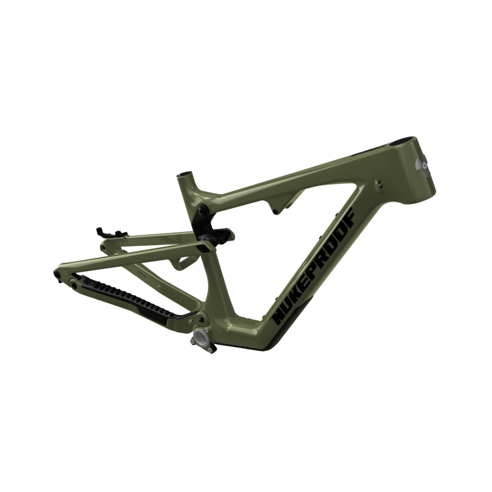 Nukeproof Reactor Carbon Mountain Bike Frame Bullet Grey Yellow Chrome
