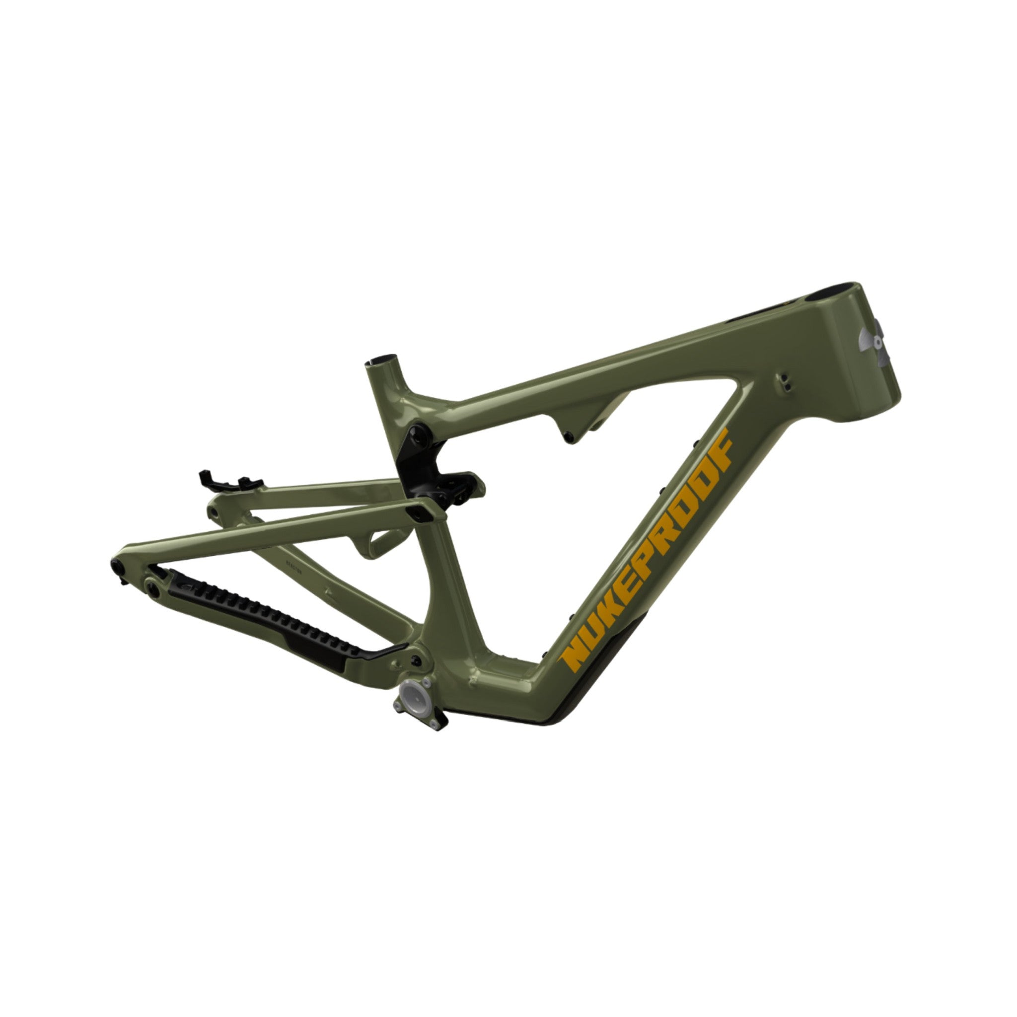 Nukeproof Reactor Carbon Mountain Bike Frame Camo Green White Chrome