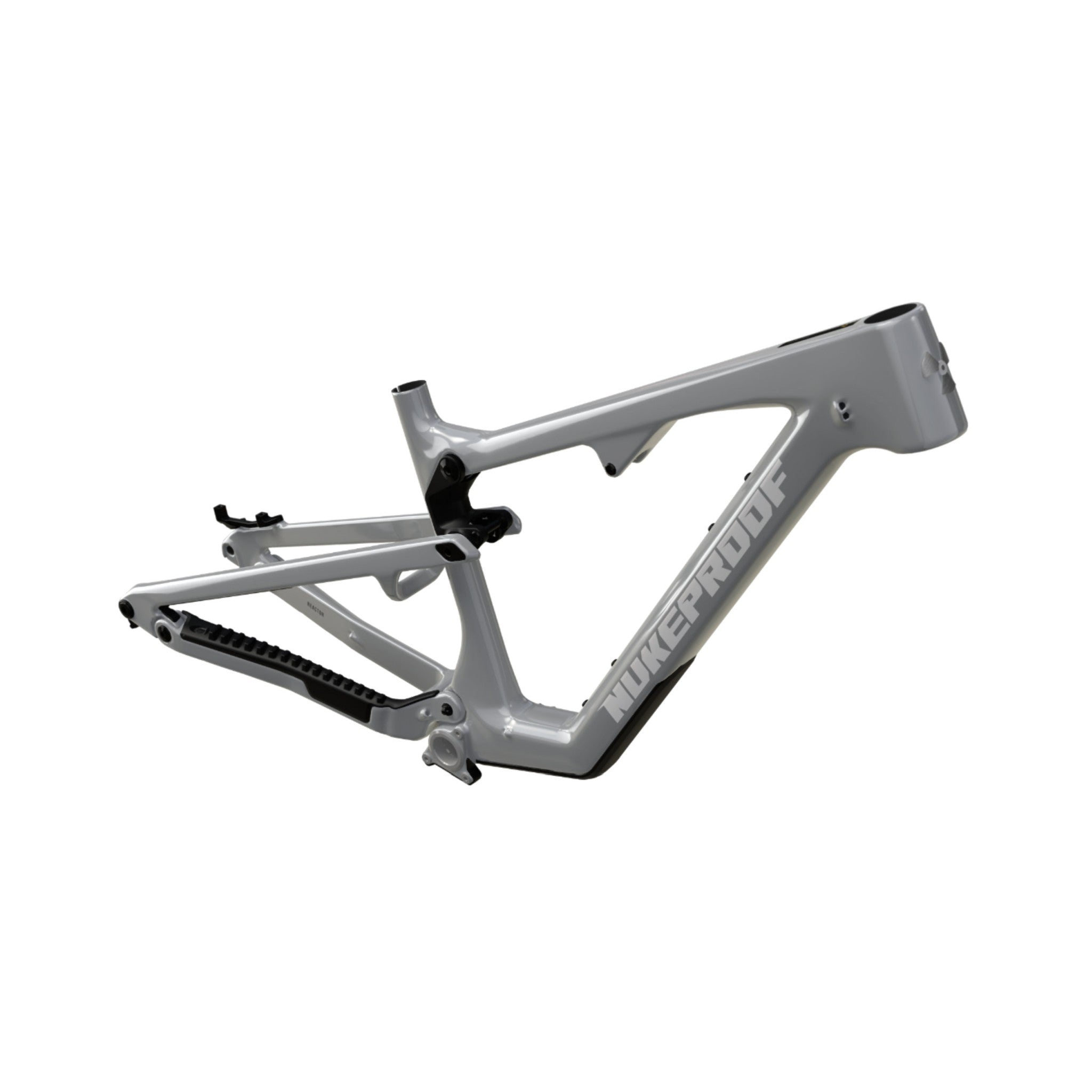 Nukeproof Reactor Carbon Mountain Bike Frame Concrete Grey Chrome Chrome