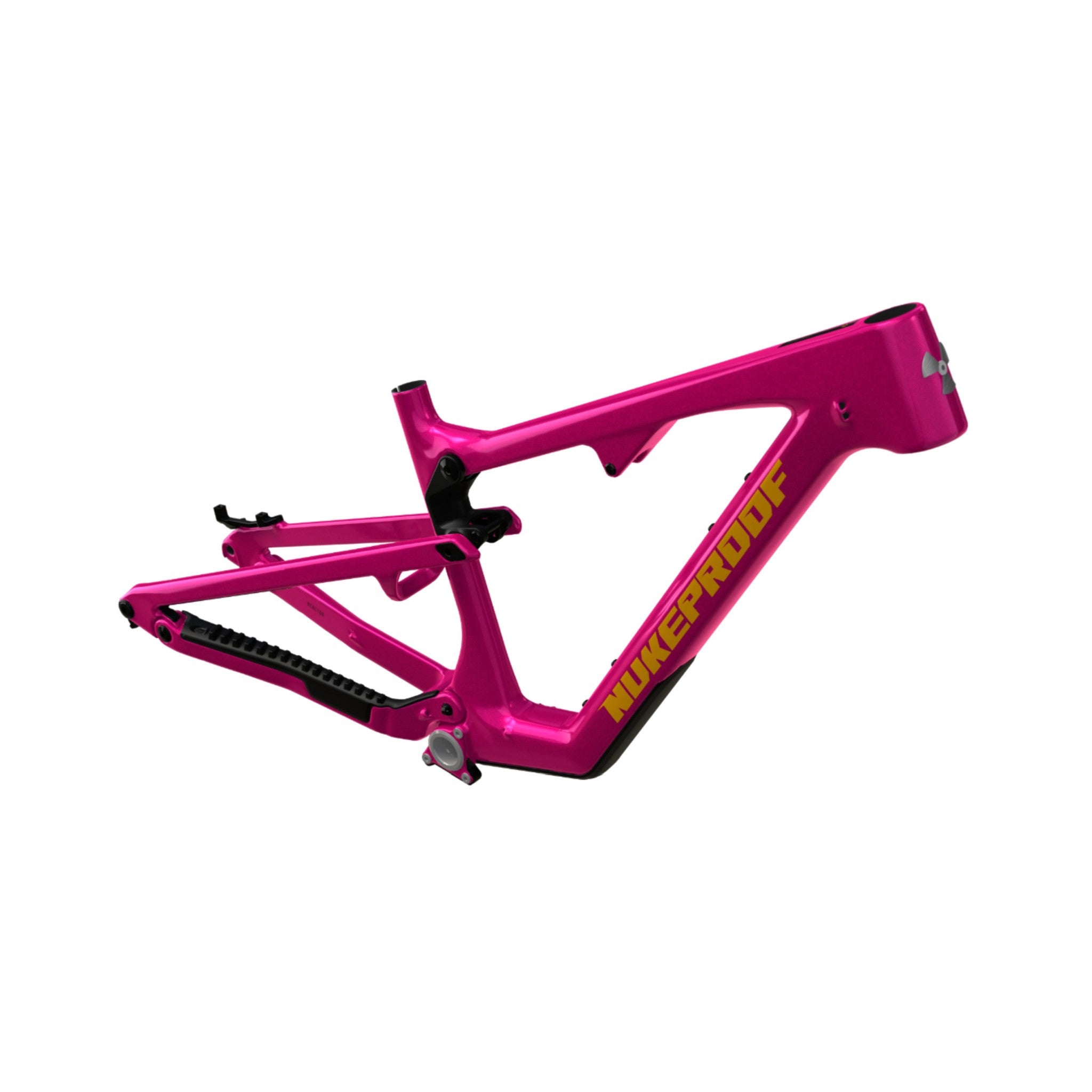 Nukeproof Reactor Carbon Mountain Bike Frame Intense Pink White Chrome