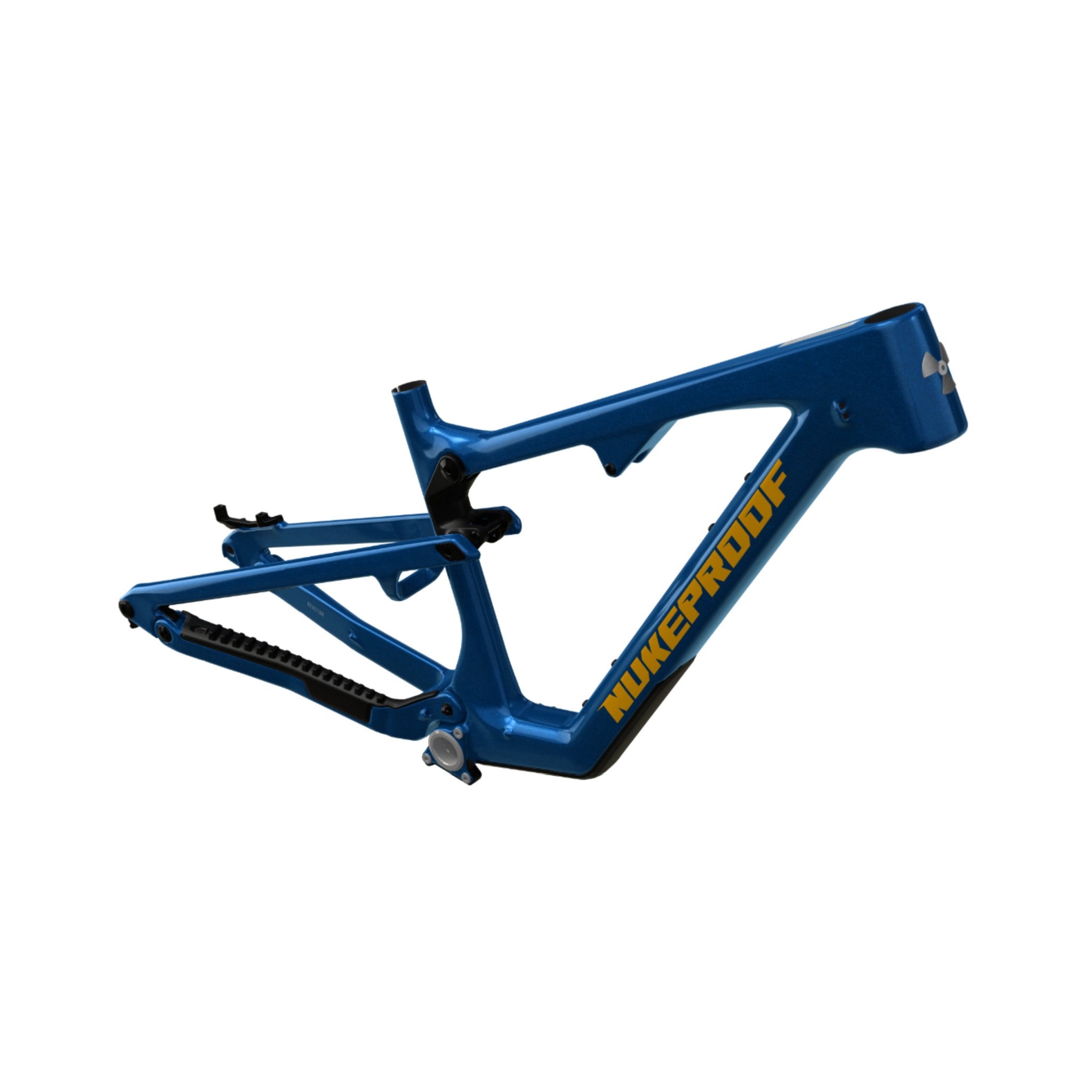 Nukeproof Reactor Carbon Mountain Bike Frame Kracken Blue Yellow Black