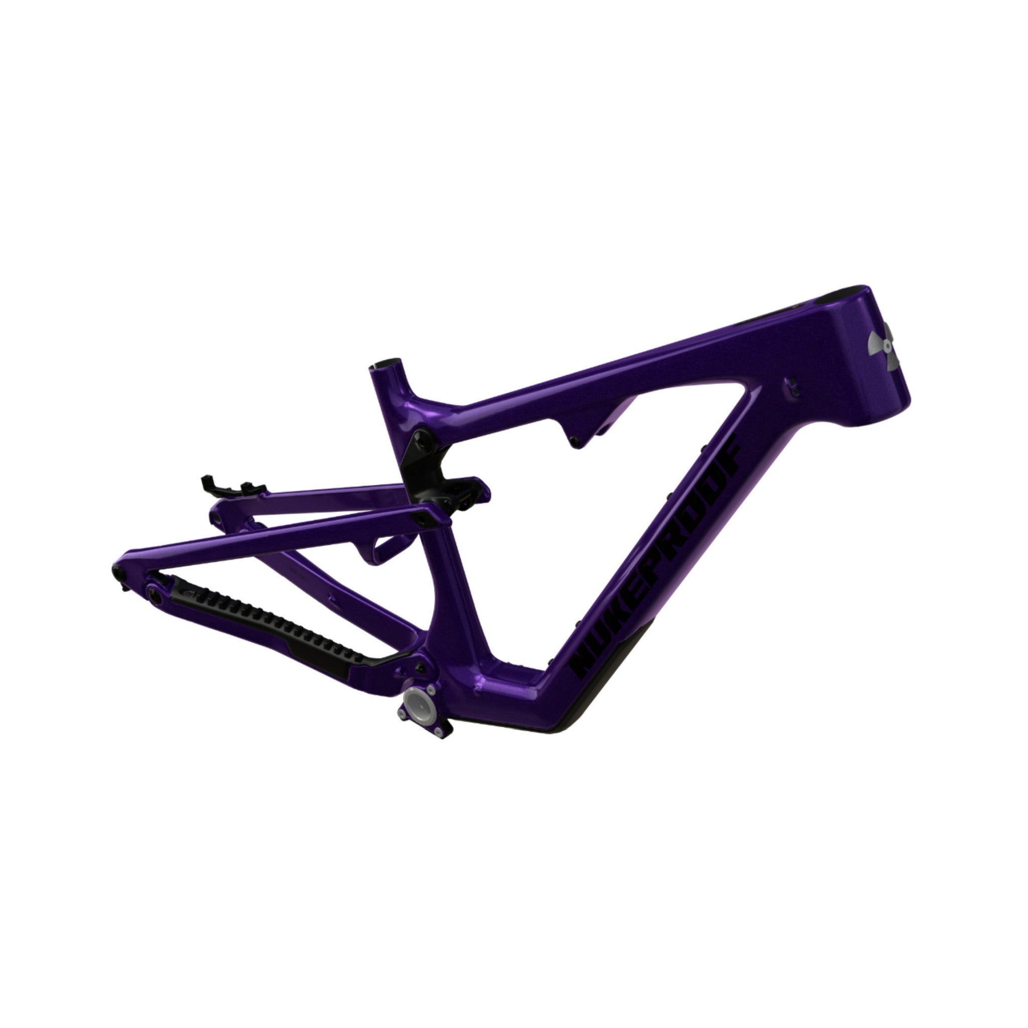 Nukeproof Reactor Carbon Mountain Bike Frame Metallic Black Yellow Chrome