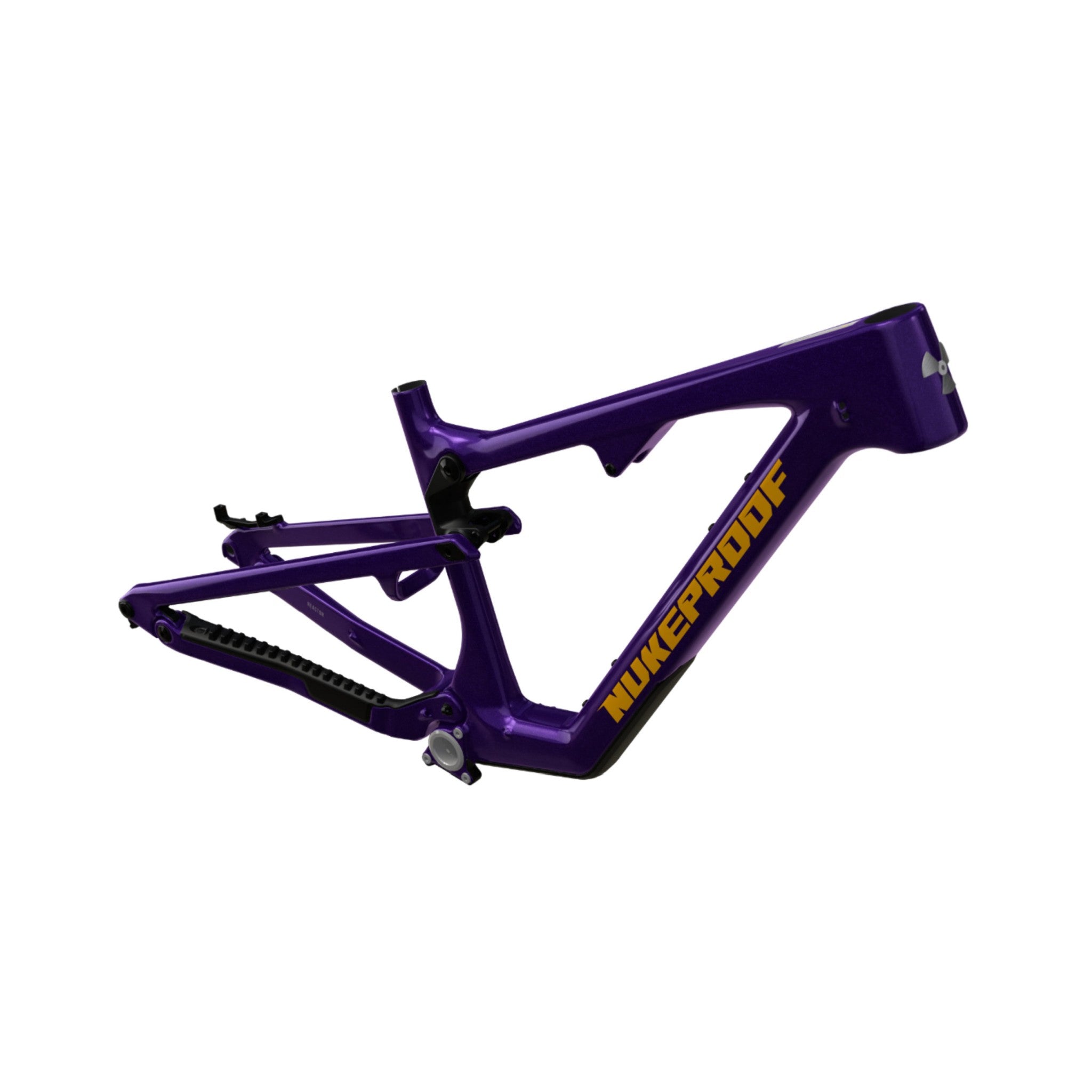 Nukeproof Reactor Carbon Mountain Bike Frame Purple Haze Yellow Black