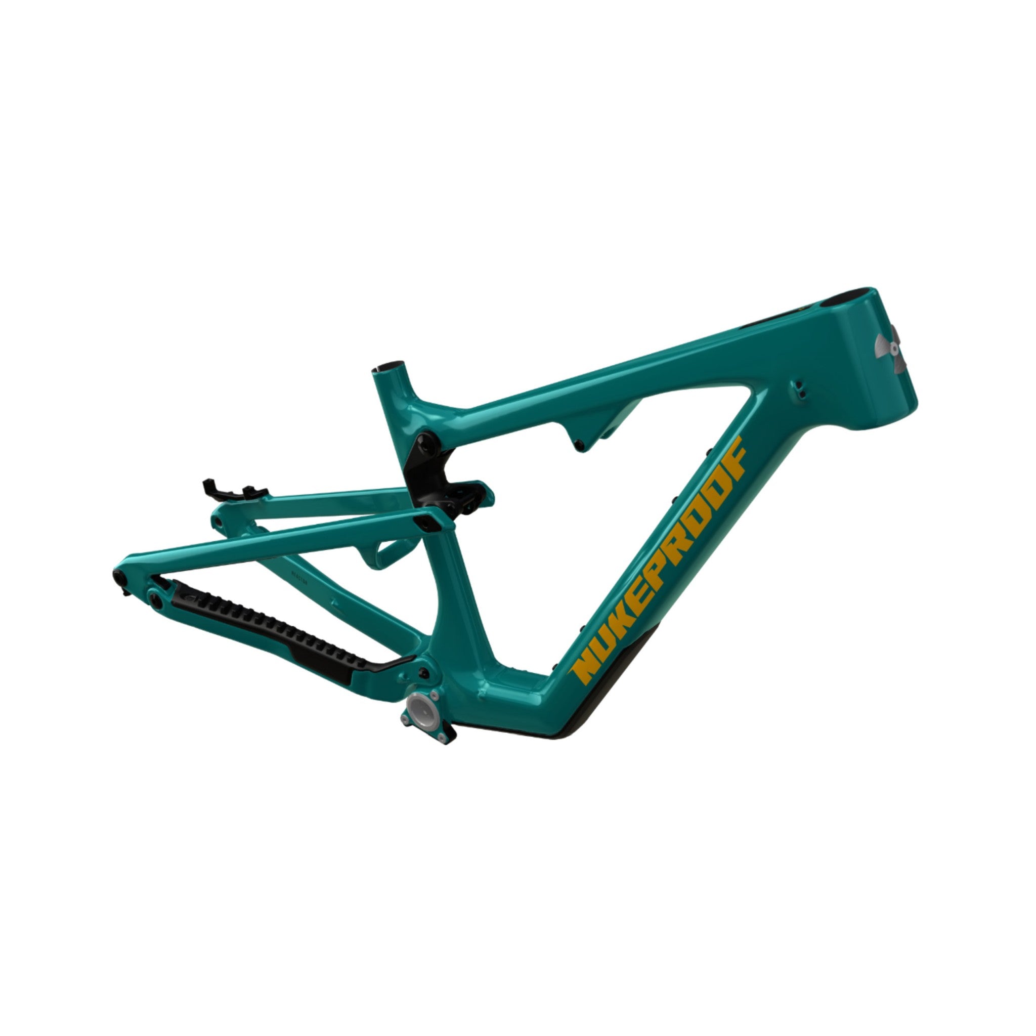 Nukeproof Reactor Carbon Mountain Bike Frame Push Turquoise White Chrome