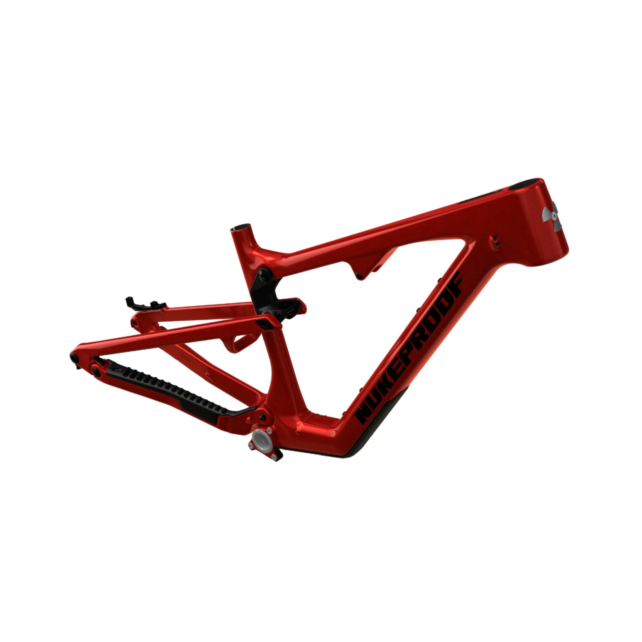 Nukeproof Reactor Carbon Mountain Bike Frame Push Turquoise Yellow Chrome