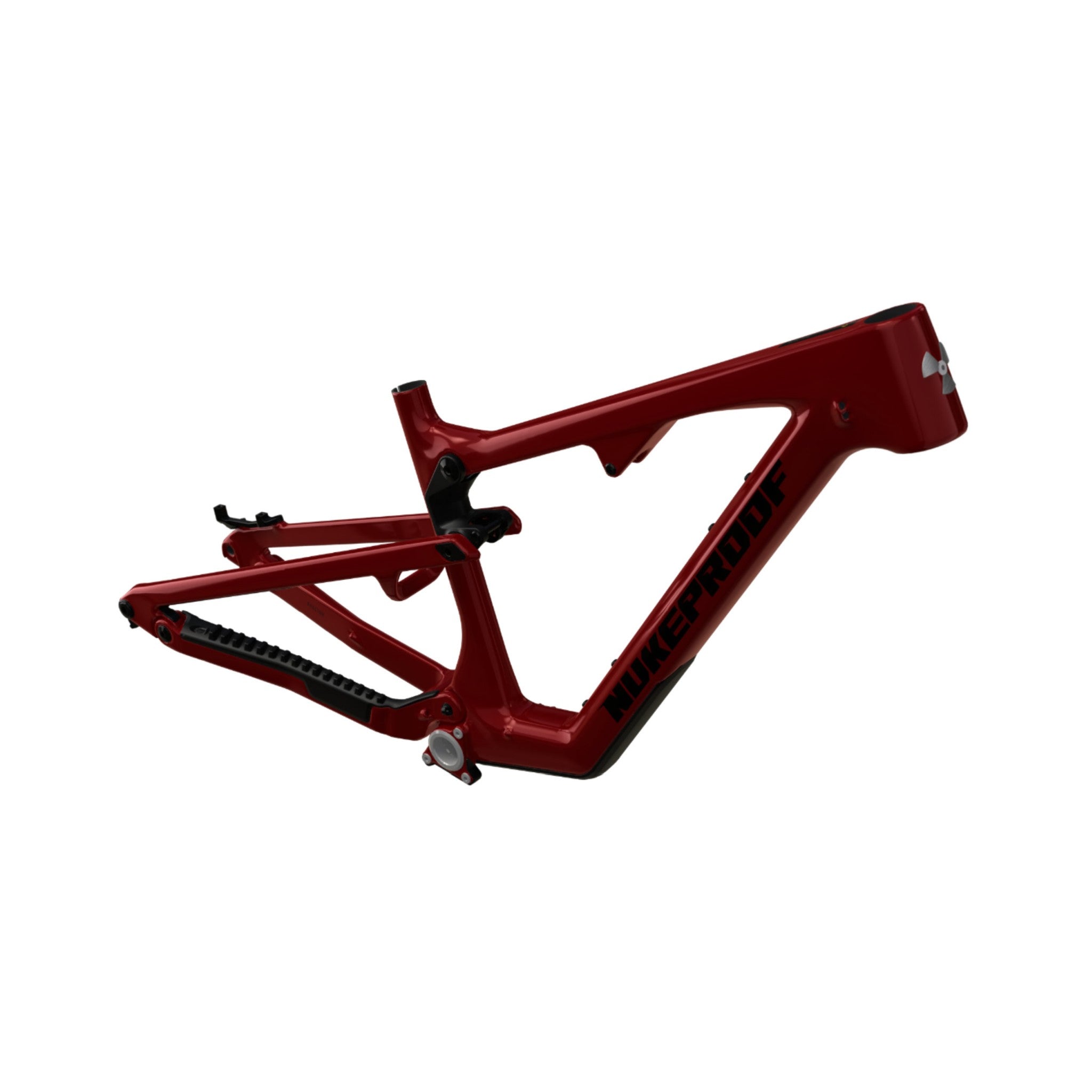Nukeproof Reactor Carbon Mountain Bike Frame Racing Red Yellow Chrome