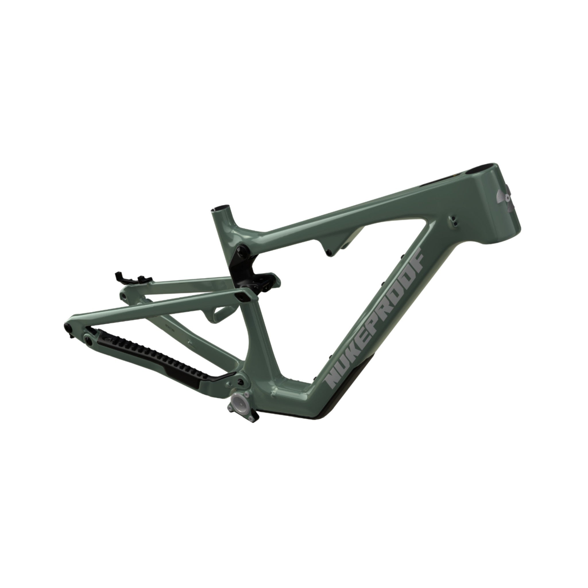 Nukeproof Reactor Carbon Mountain Bike Frame Sage Green Black Chrome