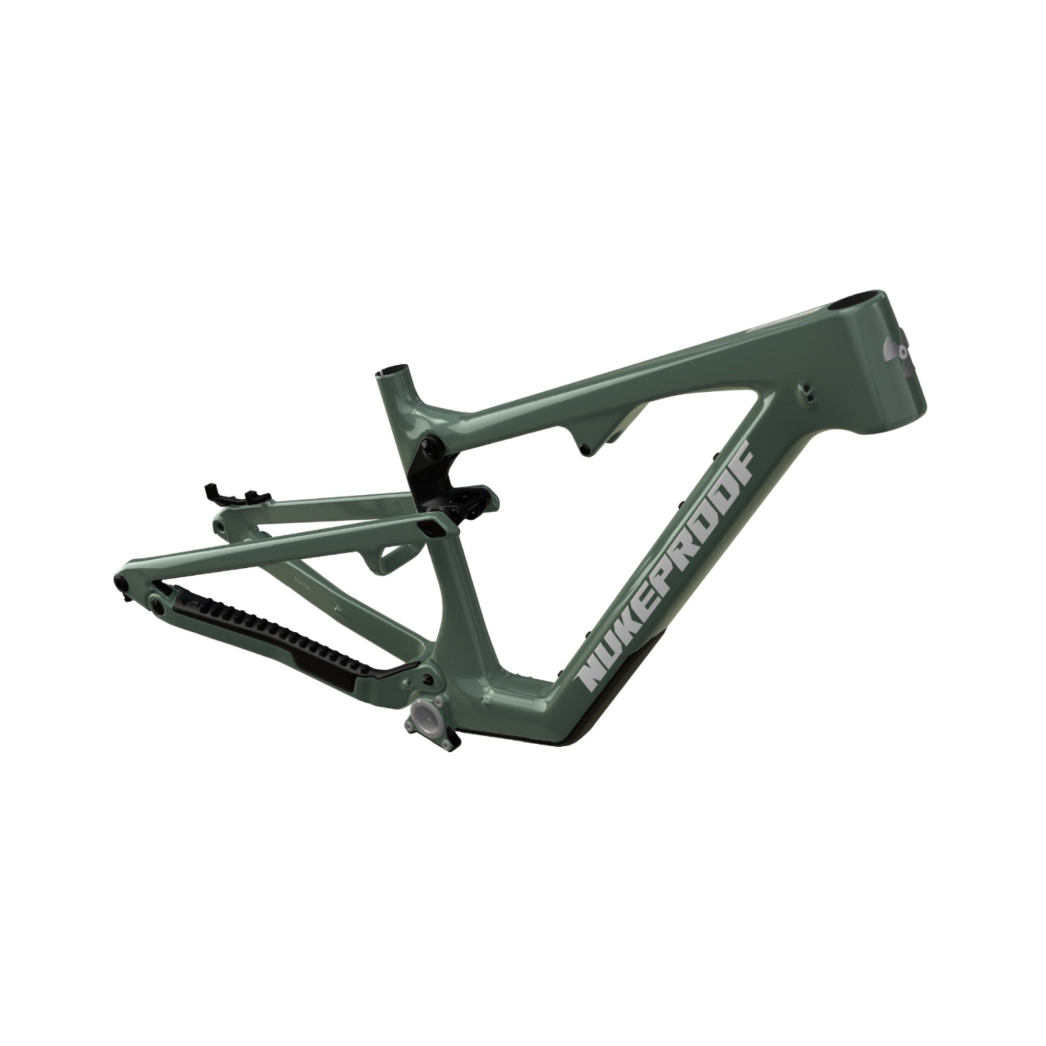 Nukeproof Reactor Carbon Mountain Bike Frame Sage Green White Chrome