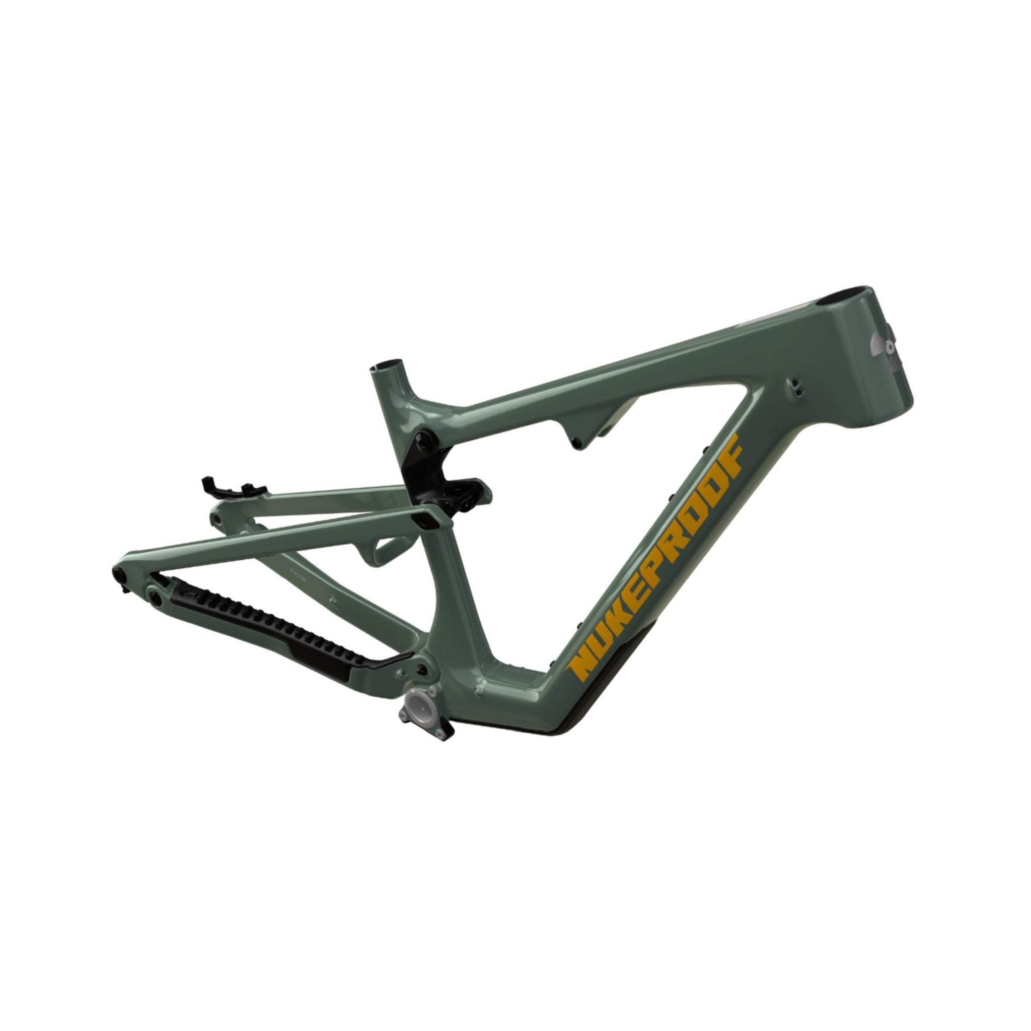 Nukeproof Reactor Carbon Mountain Bike Frame Sage Green Yellow Black