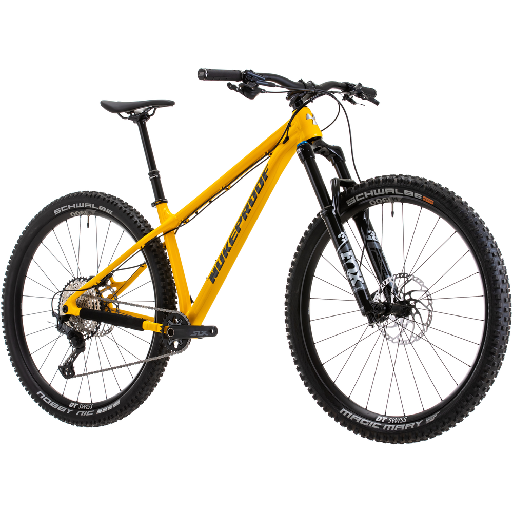 Nukeproof Scout 290 Elite Hardtail Mountain Bike Factory Yellow Front