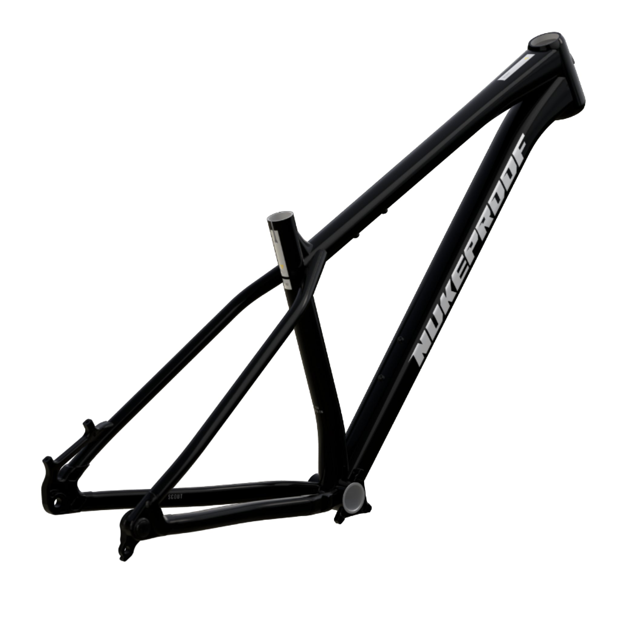 Nukeproof Scout Mountain Bike Frame Black White Chrome