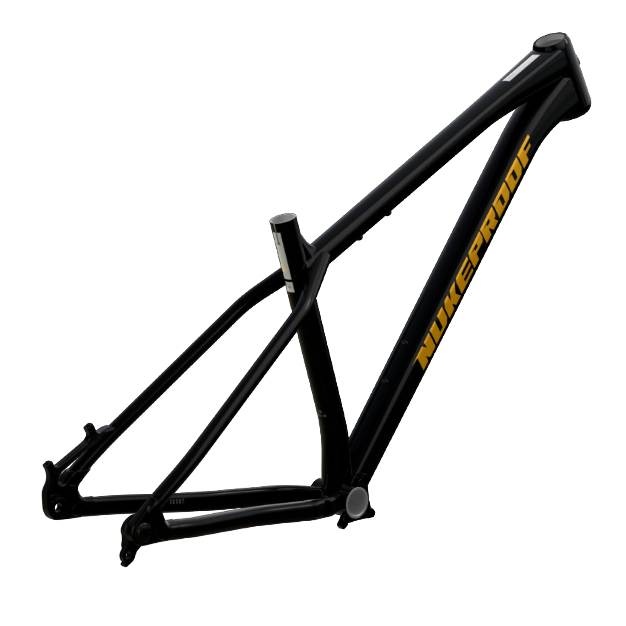 Nukeproof Scout Mountain Bike Frame Black Yellow Chrome