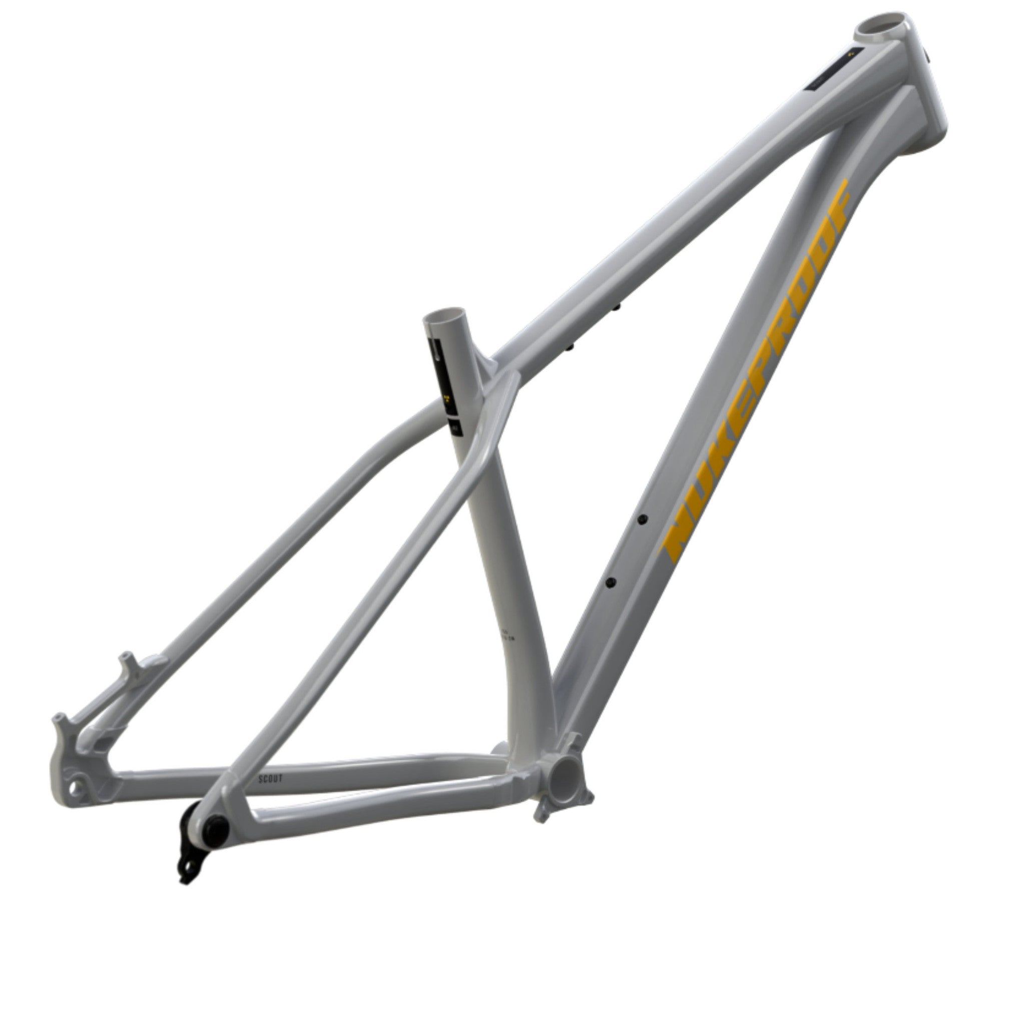 Nukeproof Scout Mountain Bike Frame Concrete Grey Yellow Black