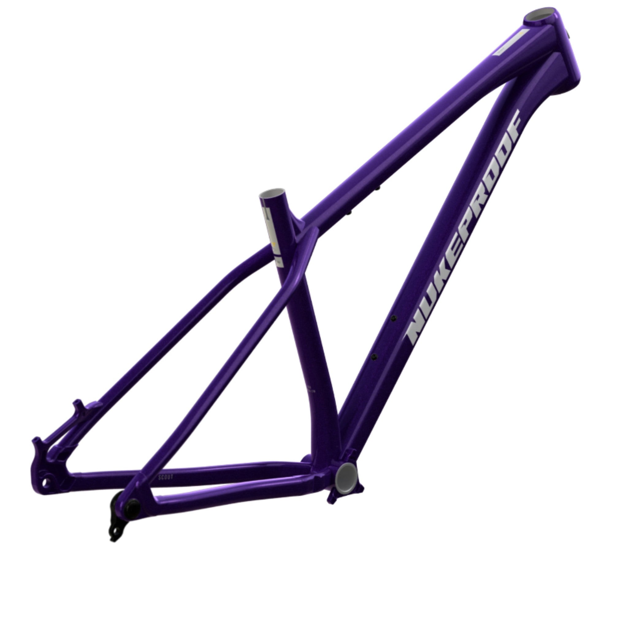 Nukeproof Scout Mountain Bike Frame Purple Haze White Chrome