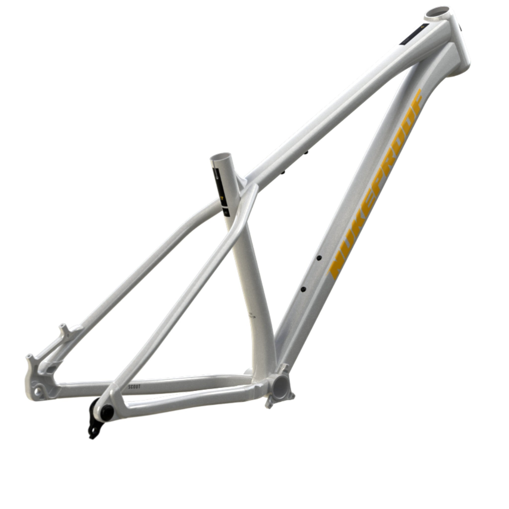 Nukeproof Scout Mountain Bike Frame Silver Yellow Black