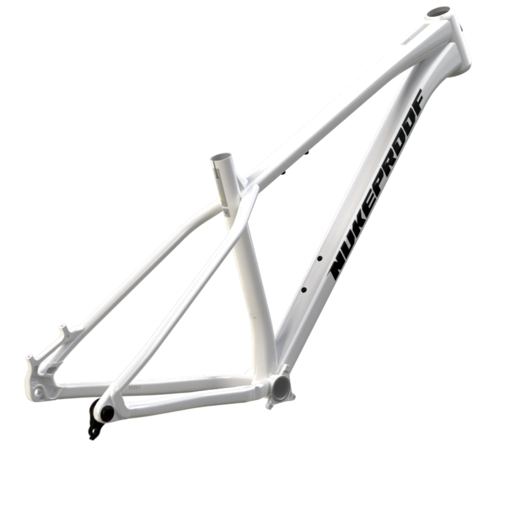 Nukeproof Scout Mountain Bike Frame White Black Chrome