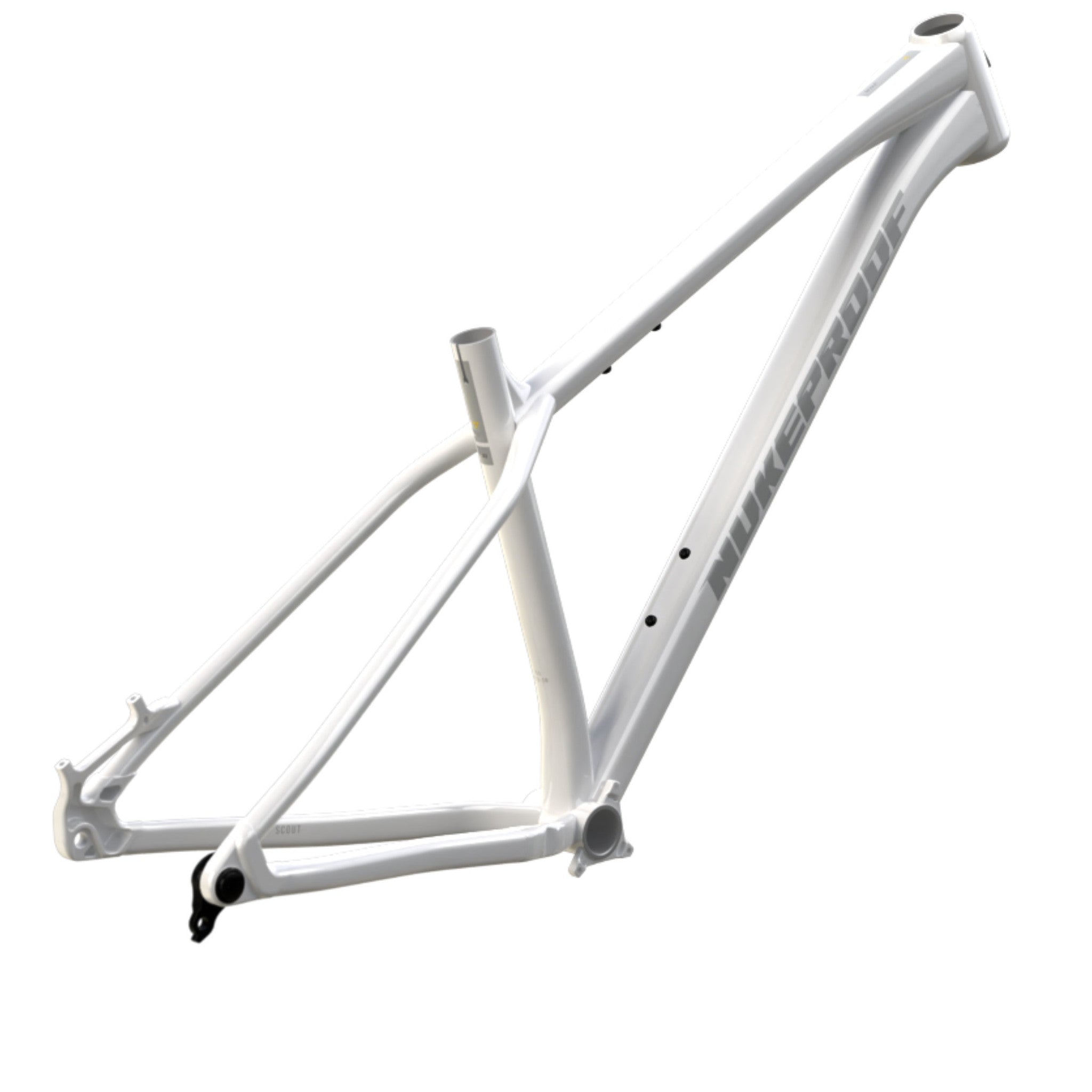 Nukeproof Scout Mountain Bike Frame White Chrome Chrome