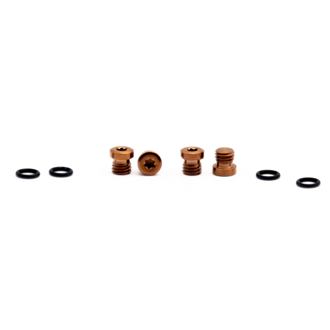 Oak Sram Titanium Dot Bleed Bolt Kit Copper