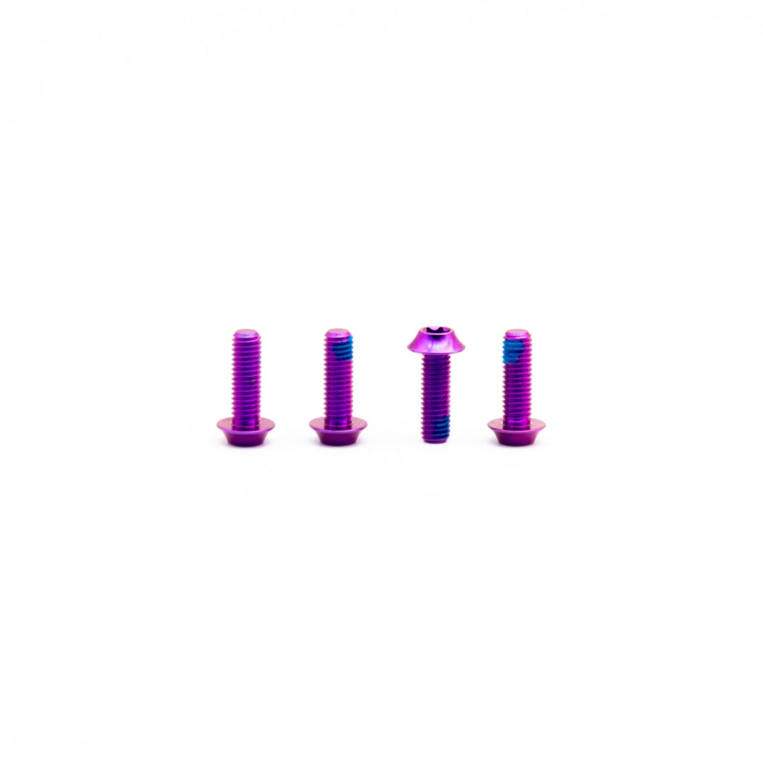 Oak Titanium Bottle Cage Mount Bolts Purple