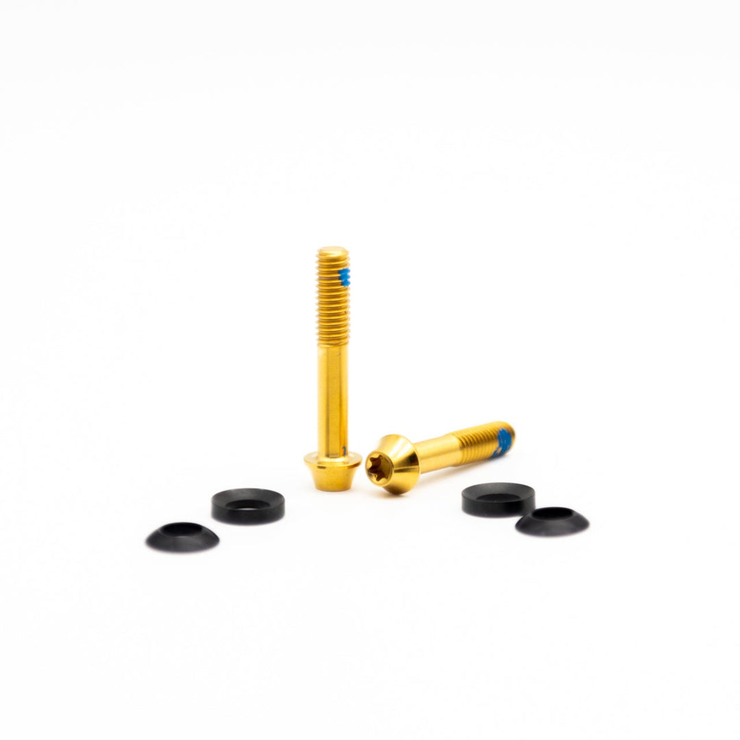 Oak Titanium Brake Adaptor Bolts Gold