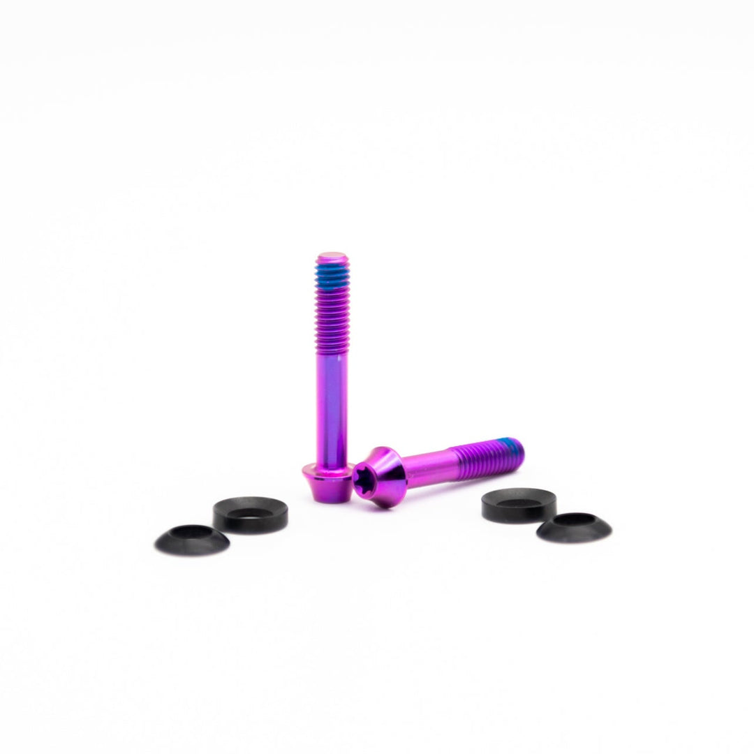 Oak Titanium Brake Adaptor Bolts Purple