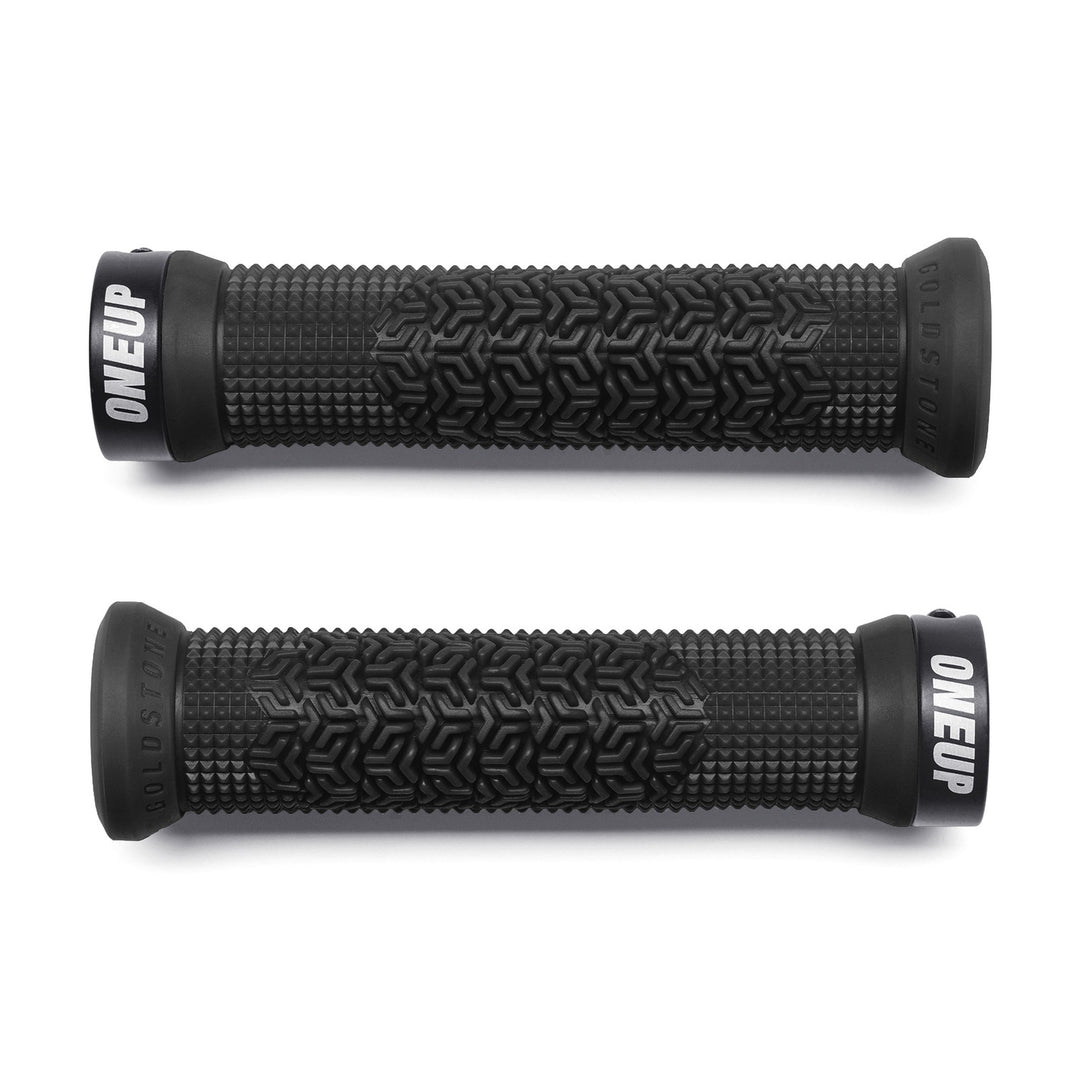 Oneup Components Goldstone Grips Black Pair Top View