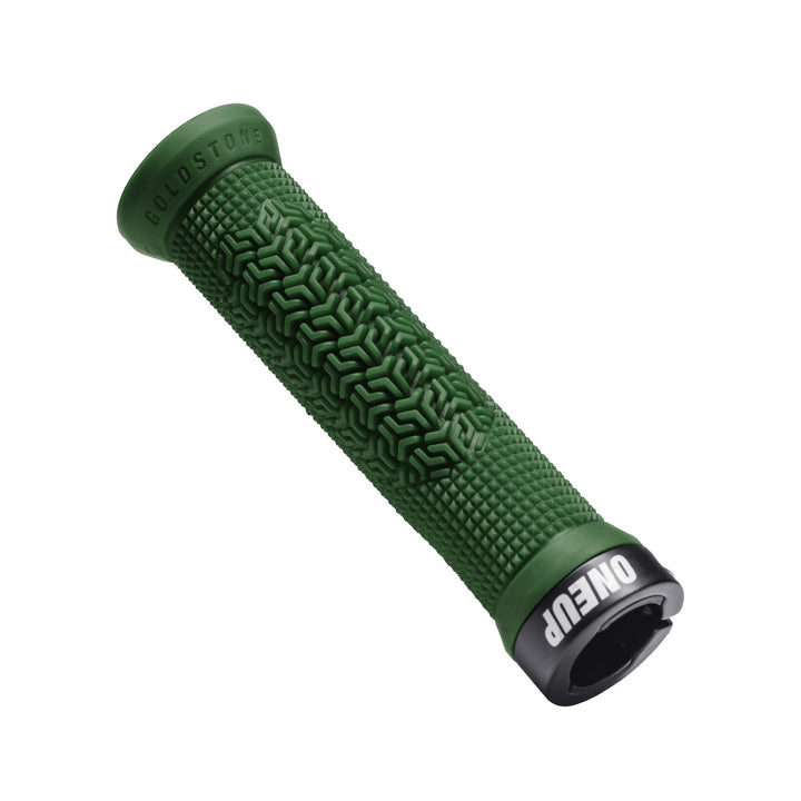 Oneup Components Goldstone Grips Darkgreen Angle Left