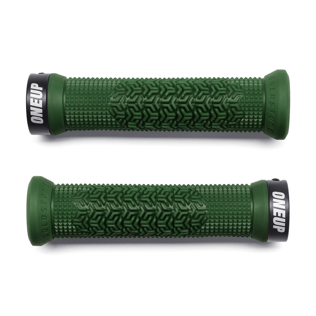 Oneup Components Goldstone Grips Darkgreen Pair Top View