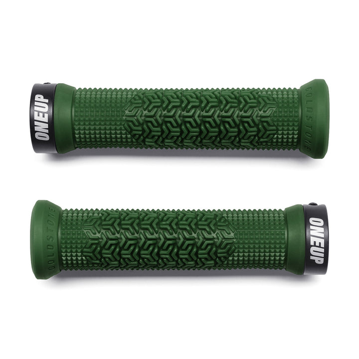 Oneup Components Goldstone Grips Darkgreen Pair Top View