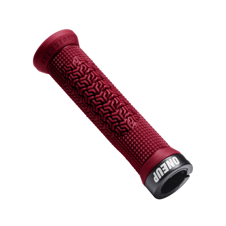 Oneup Components Goldstone Grips Maroon Angle Left