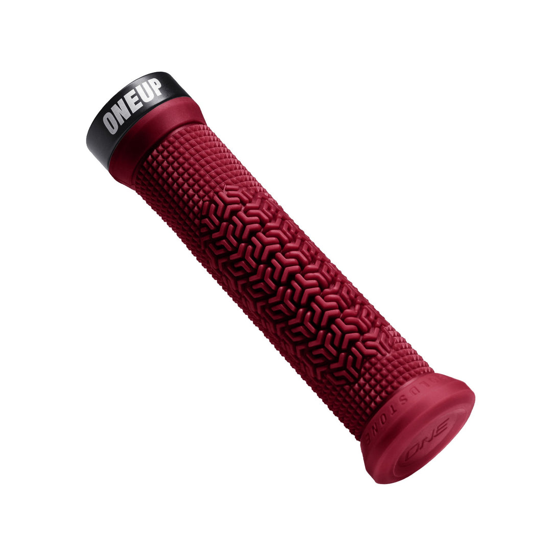 Oneup Components Goldstone Grips Maroon Angle Right