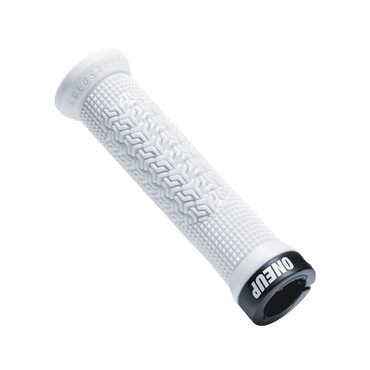 Oneup Components Goldstone Grips White Angle Left