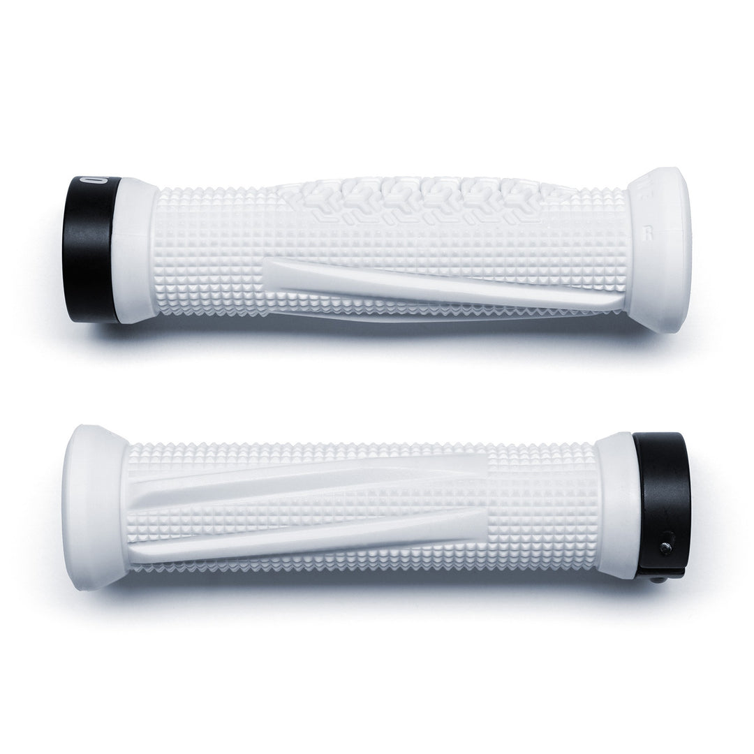 Oneup Components Goldstone Grips White Pair Side View