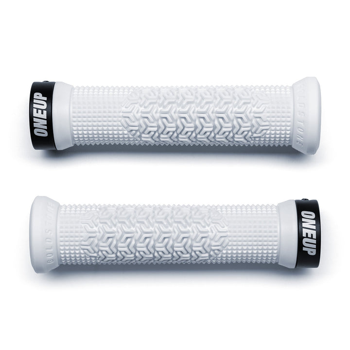 Oneup Components Goldstone Grips White Pair Top View