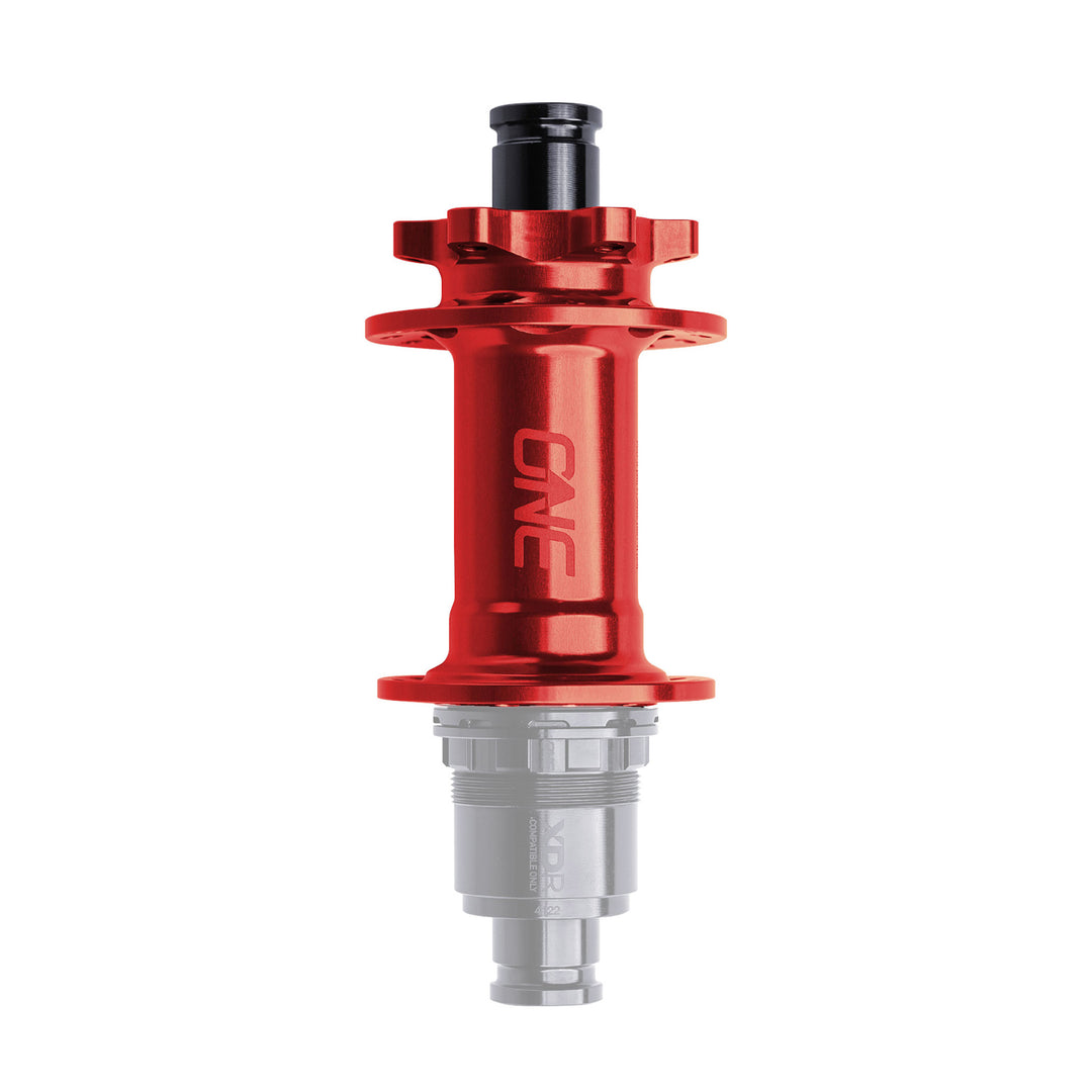 OneUp Components Rear Hub Boost 148mm 6 Bolt (No Freehub) Red