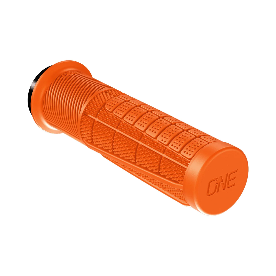 OneUp Components Thick Lock On Mountain Bike Grips Orange