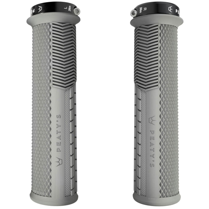 Peaty's Knurled Monarch Mountain Bike Grips Thin Slate Grey