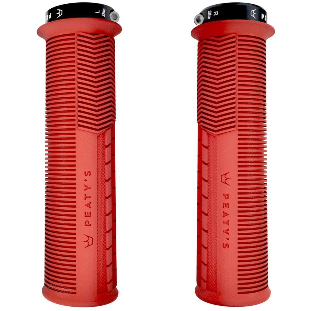 Peaty's Monarch Mushroom Mountain Bike Grips Thick Red
