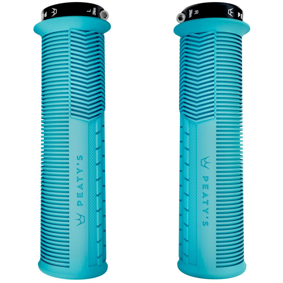 Peaty's Monarch Mushroom Mountain Bike Grips Thick Turquoise