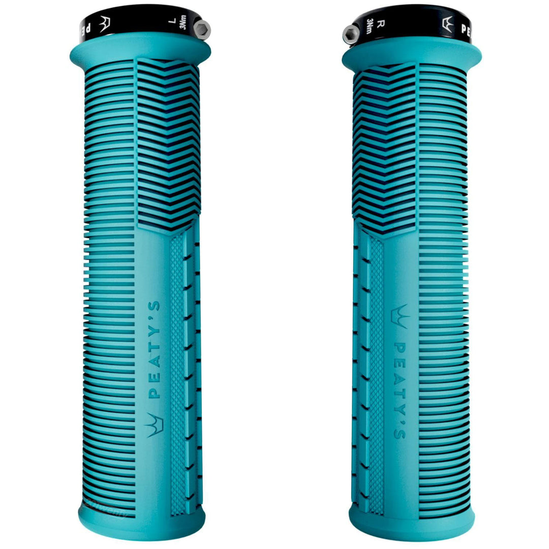 Peaty's Mushroom Monarch Mountain Bike Grips Thin Turquoise