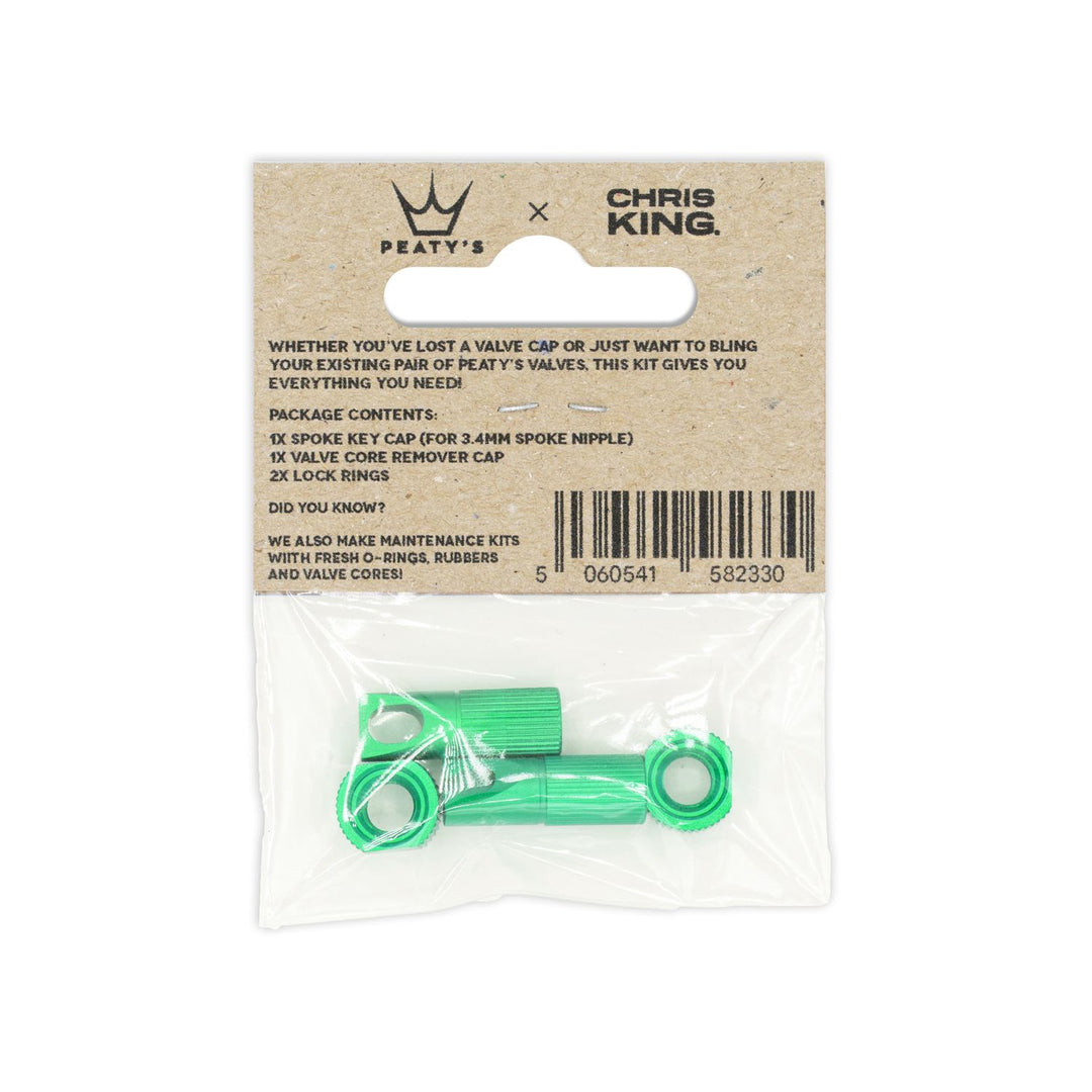 Peaty's Peaty's x Chris King Tubeless Valve Accessory Kit Emerald Back