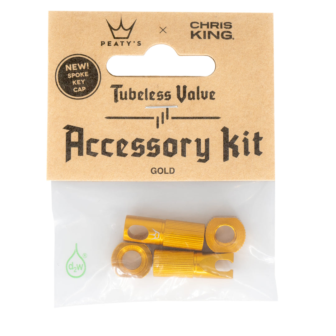 Peaty's Peaty's x Chris King Tubeless Valve Accessory Kit Gold